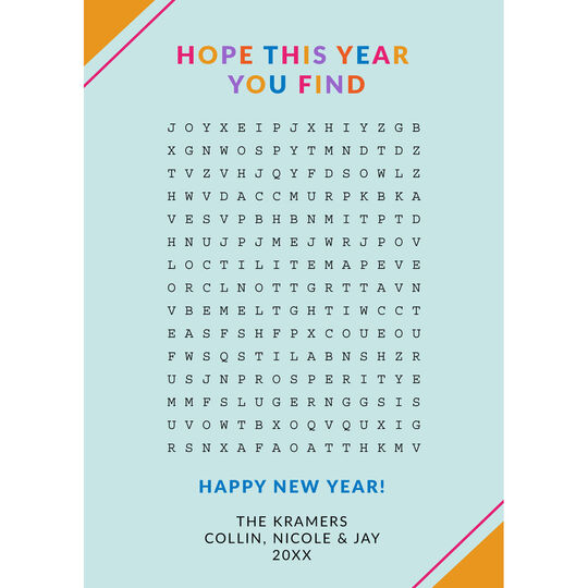 Hope This Year You Find Flat New Year Cards